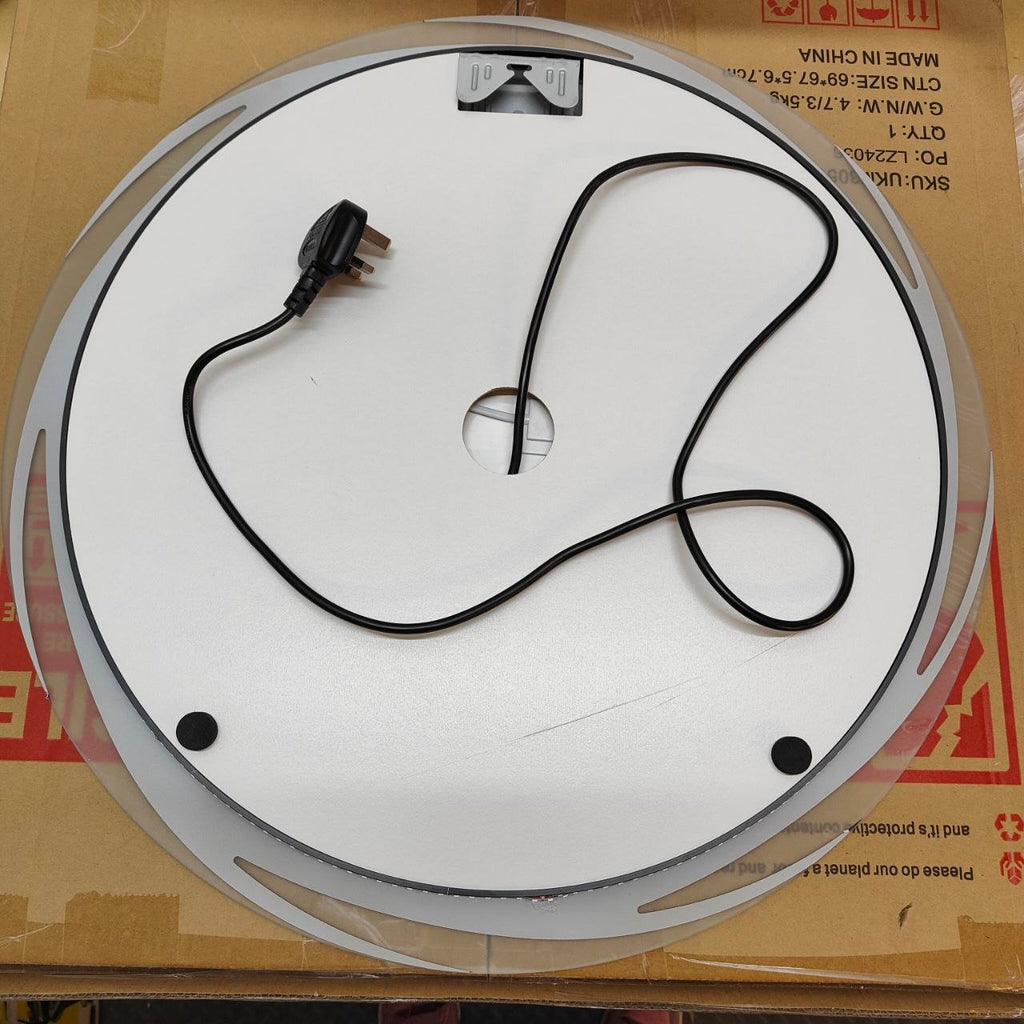 LED Bathroom Mirror Round 60cm Demister Touch Sensor Wall Mounted UK Plug