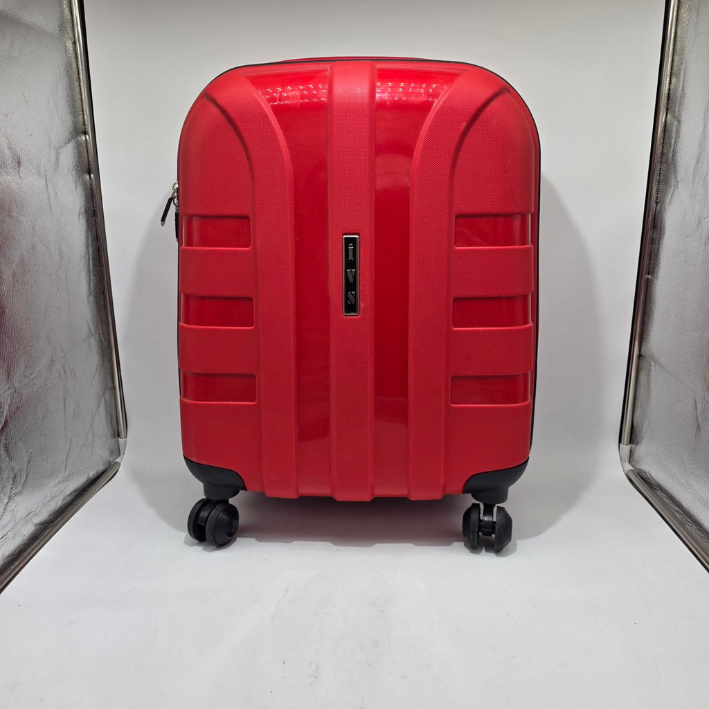 Hard Shell Suitcase 58cm Red 45L 4 Spinner Wheels Combination Lock Luggage ivs