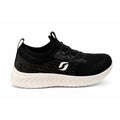 Womens Memory Foam Trainers Black White Walking Gym Sneakers UK 5 UK 8