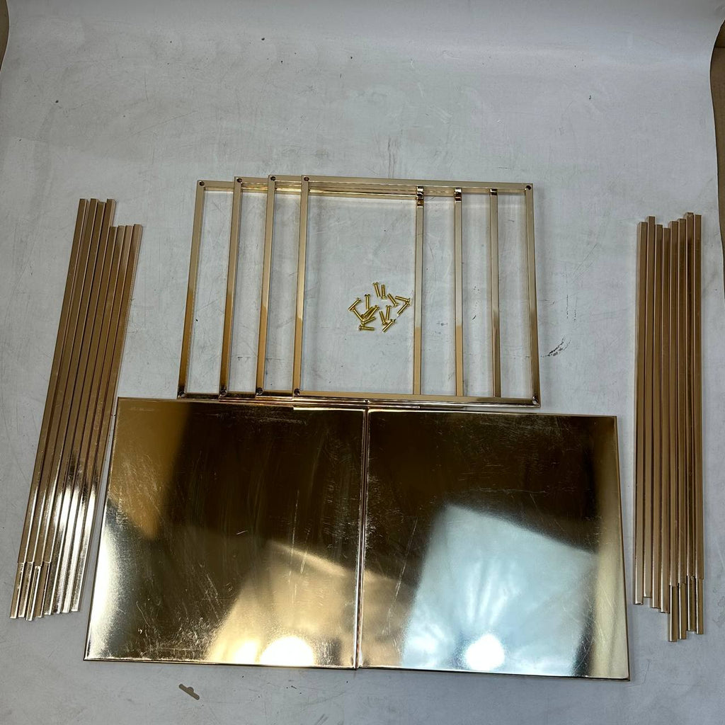 Wedding Flower Stands Gold Tall Geometric Metal Columns Event Decor NUPTIO Set