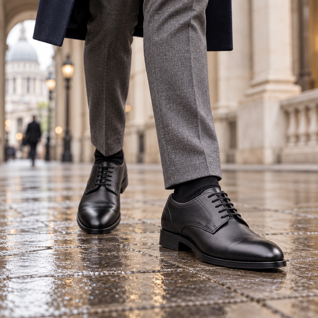 HARRINGTON Men's Leather Derby Shoes