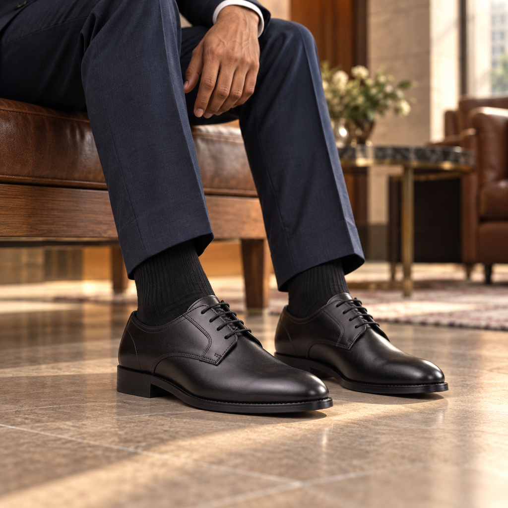 HARRINGTON Men's Leather Derby Shoes