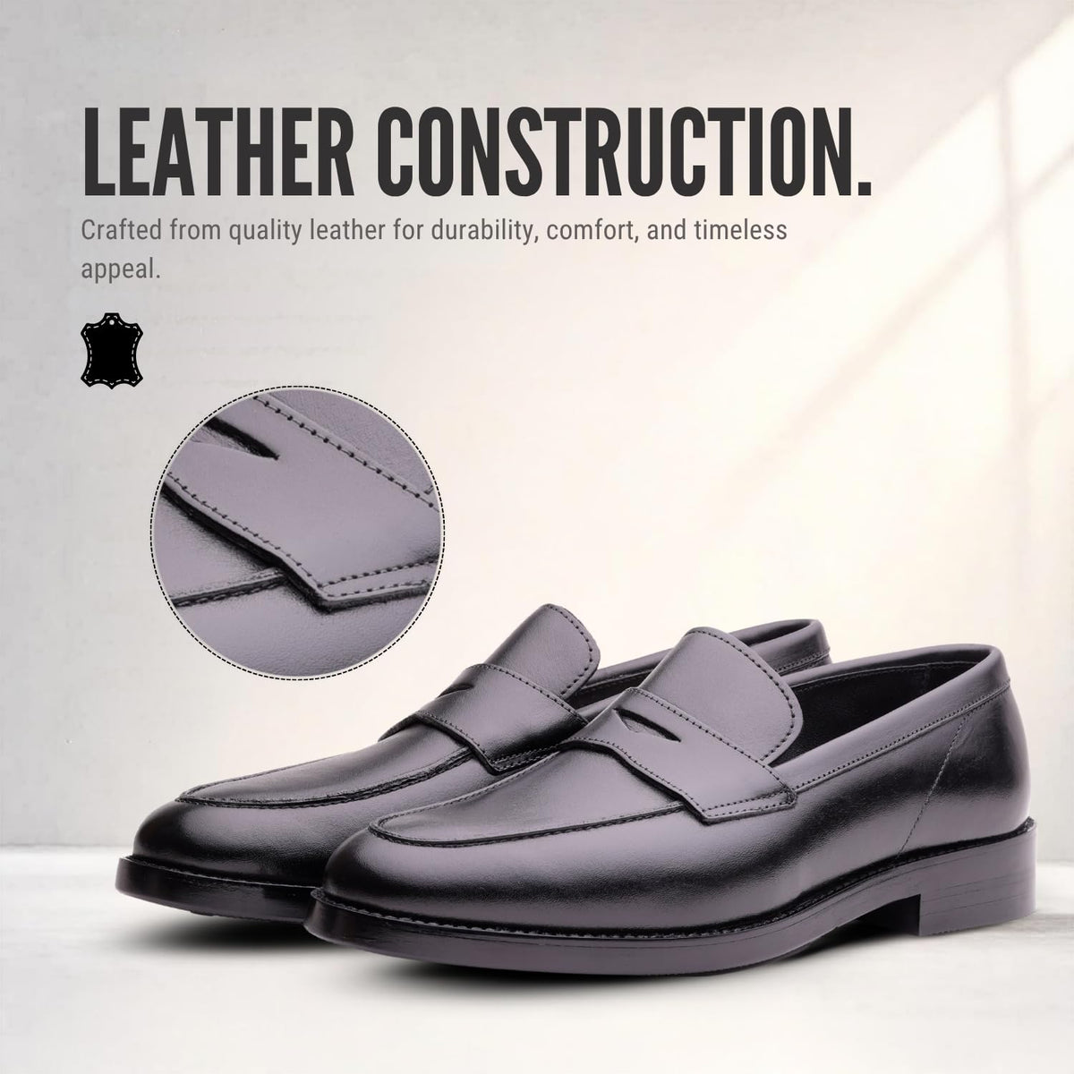 REGENT Men's Leather Penny Loafers