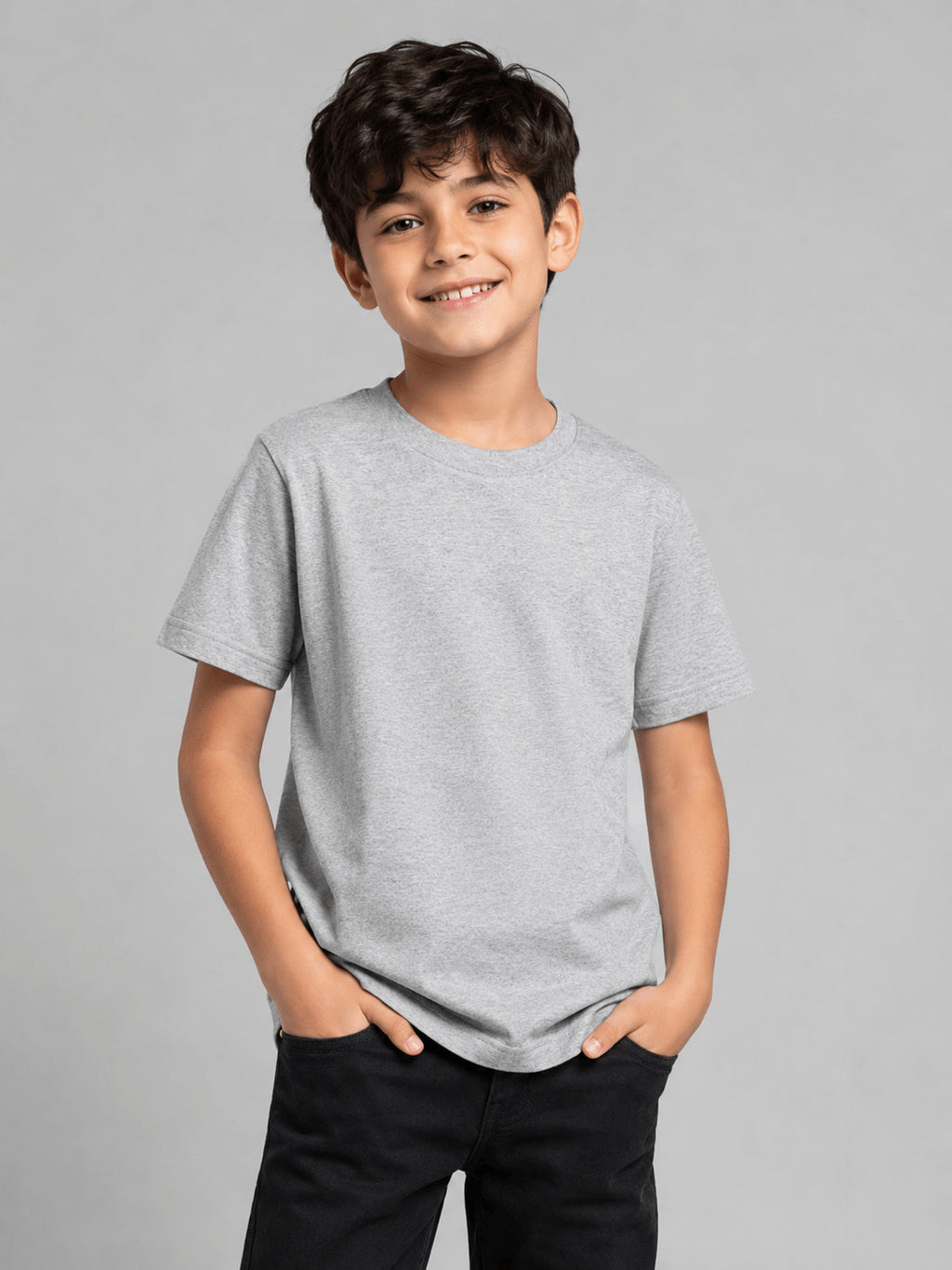 Pack of 2 Kids Cotton Crew Neck T-Shirts, Short Sleeve Tops for Boys and Girls