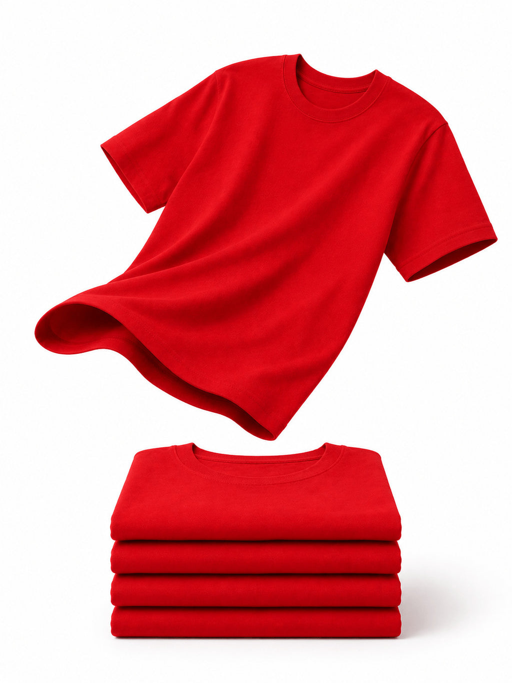 Pack of 2 Kids Cotton Crew Neck T-Shirts, Short Sleeve Tops for Boys and Girls