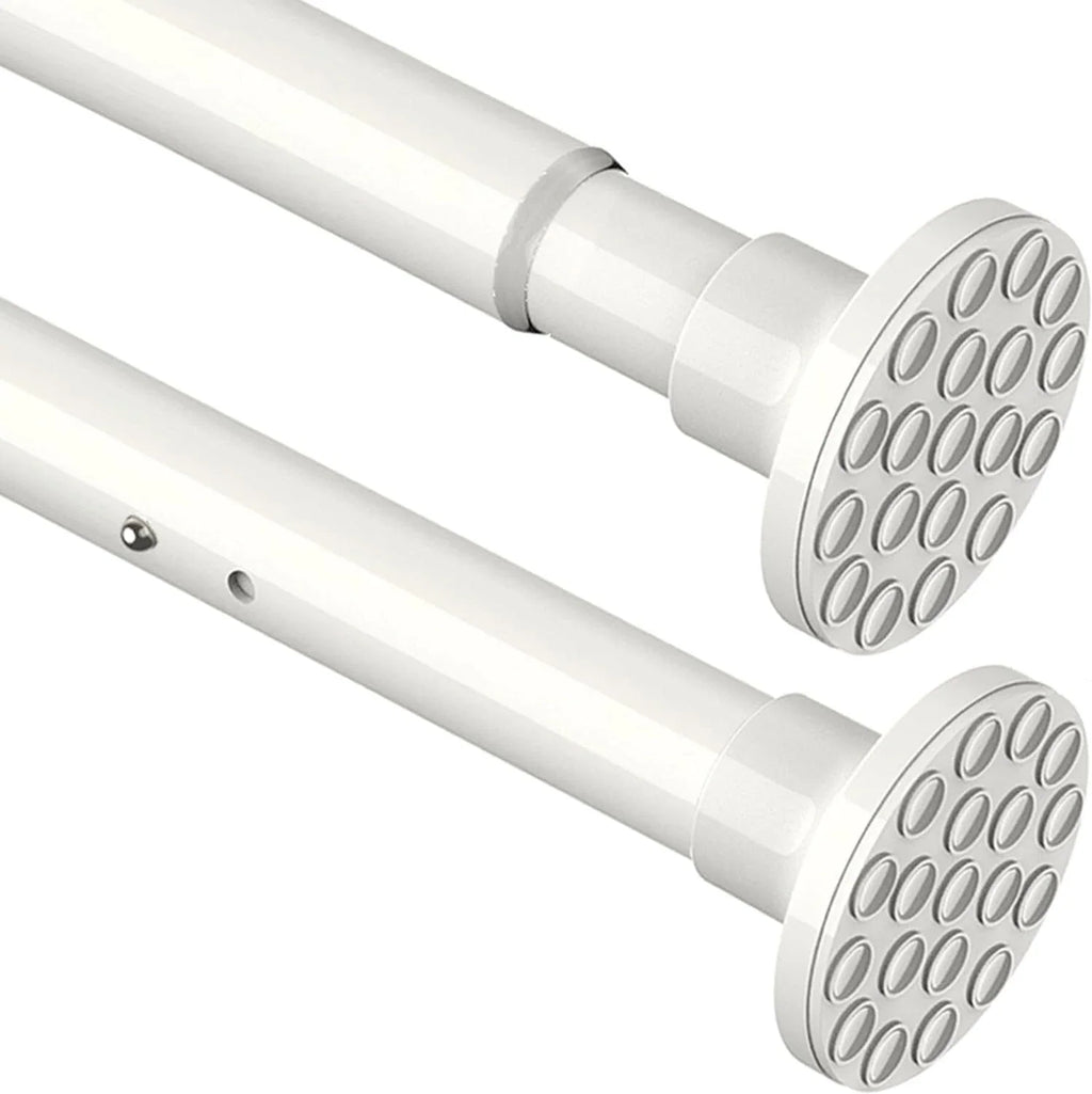 Shower Curtain Rail Tension Rod No Drill 110-165cm Anti Slip Extendable Aiitomg