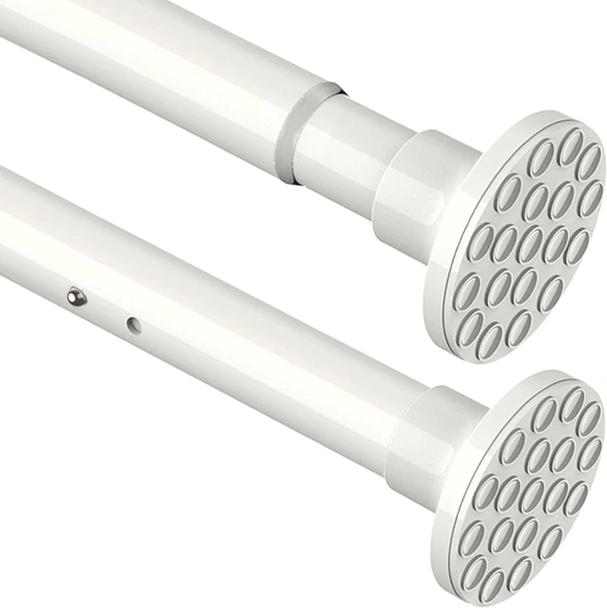 Shower Curtain Rail Tension Rod No Drill 110-165cm Anti Slip Extendable Aiitomg