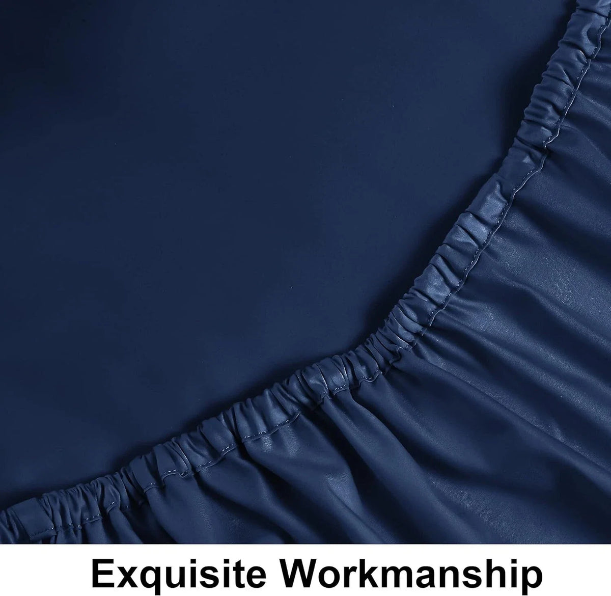 Single Fitted Sheet Egyptian Cotton 90x190+30cm 100% Breathable Navy NTBA