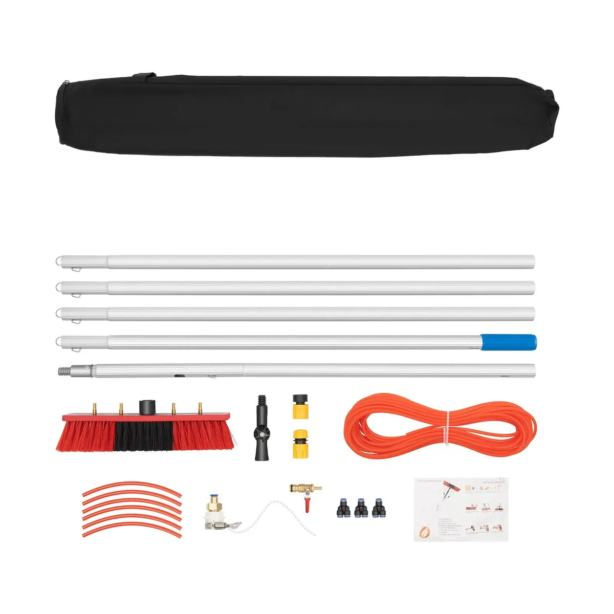 Window Cleaning Pole 5M Water Fed Brush 35CM Solar Panel Cleaner
