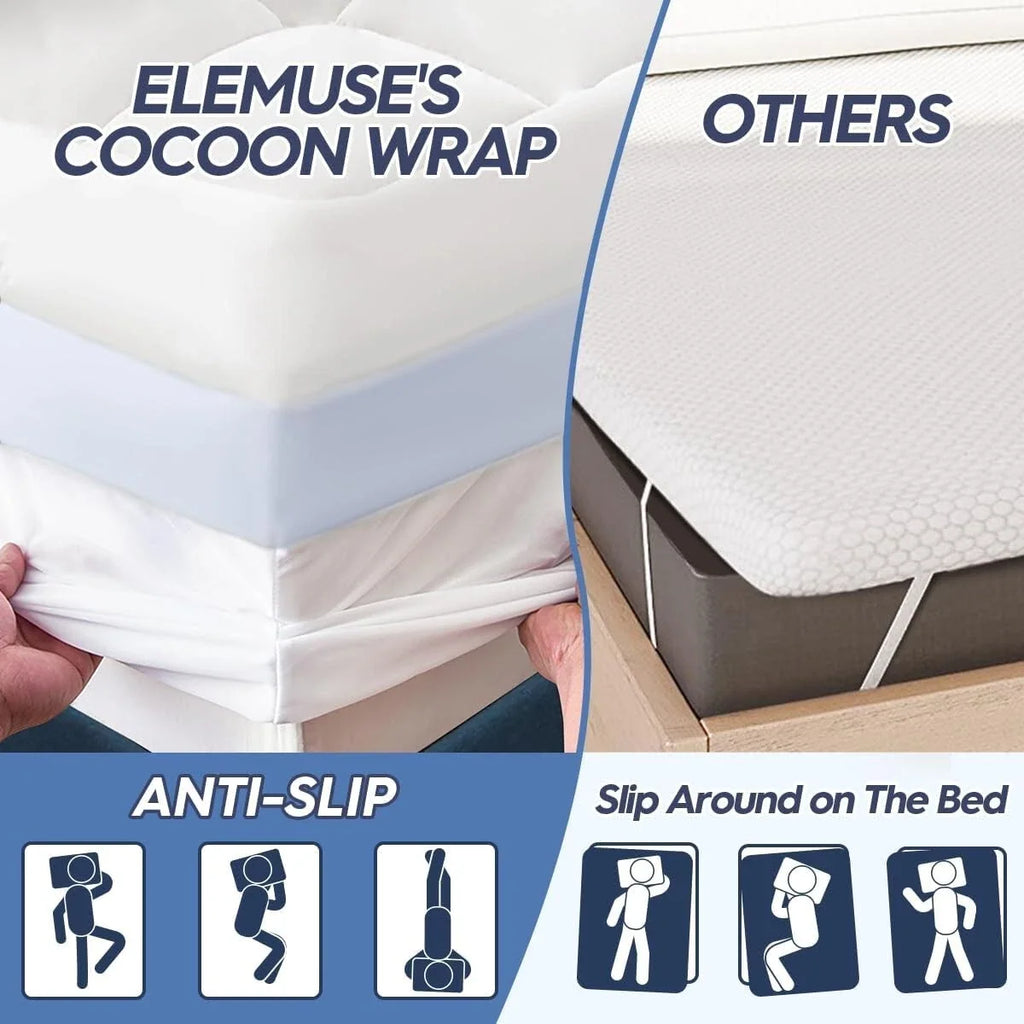 Mattress Topper Single 90x190cm Firm Support Washable Cover ELEMUSE