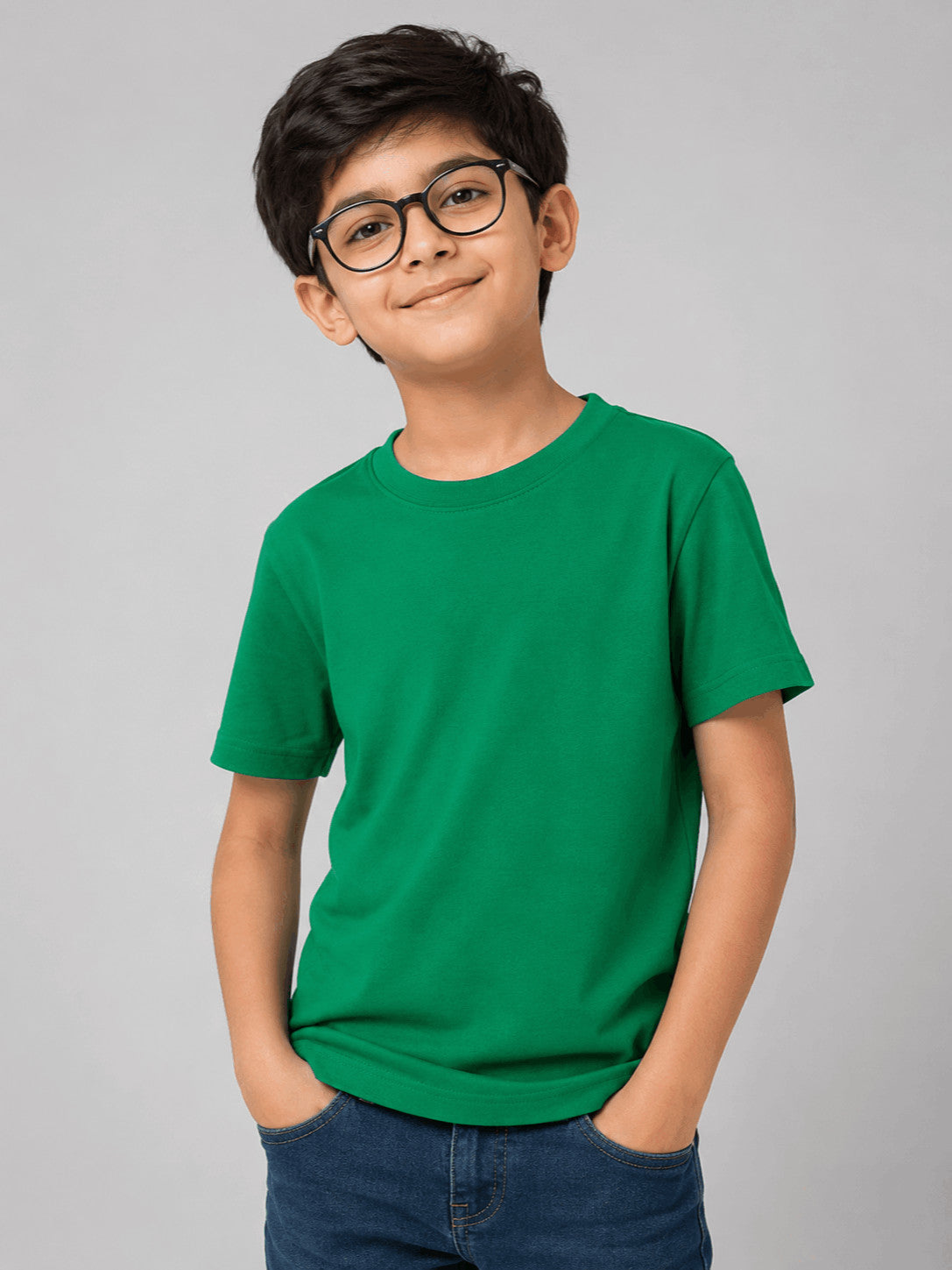 Pack of 2 Kids Cotton Crew Neck T-Shirts, Short Sleeve Tops for Boys and Girls