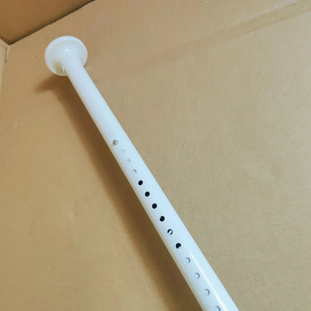 Shower Curtain Rail Tension Rod No Drill 110-165cm Anti Slip Extendable Aiitomg