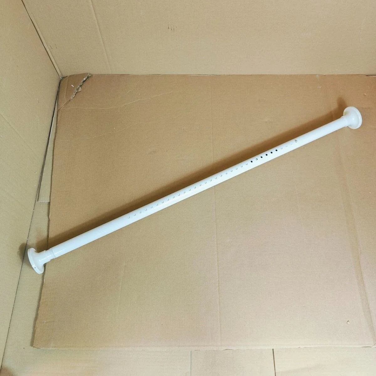 Shower Curtain Rail Tension Rod No Drill 110-165cm Anti Slip Extendable Aiitomg