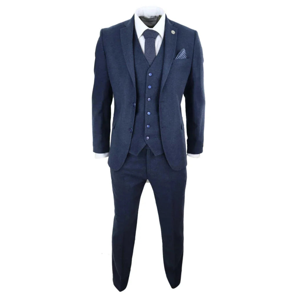 STZ21 - Men's Wool Tweed Suit 3 Piece Authentic 1920s Classic