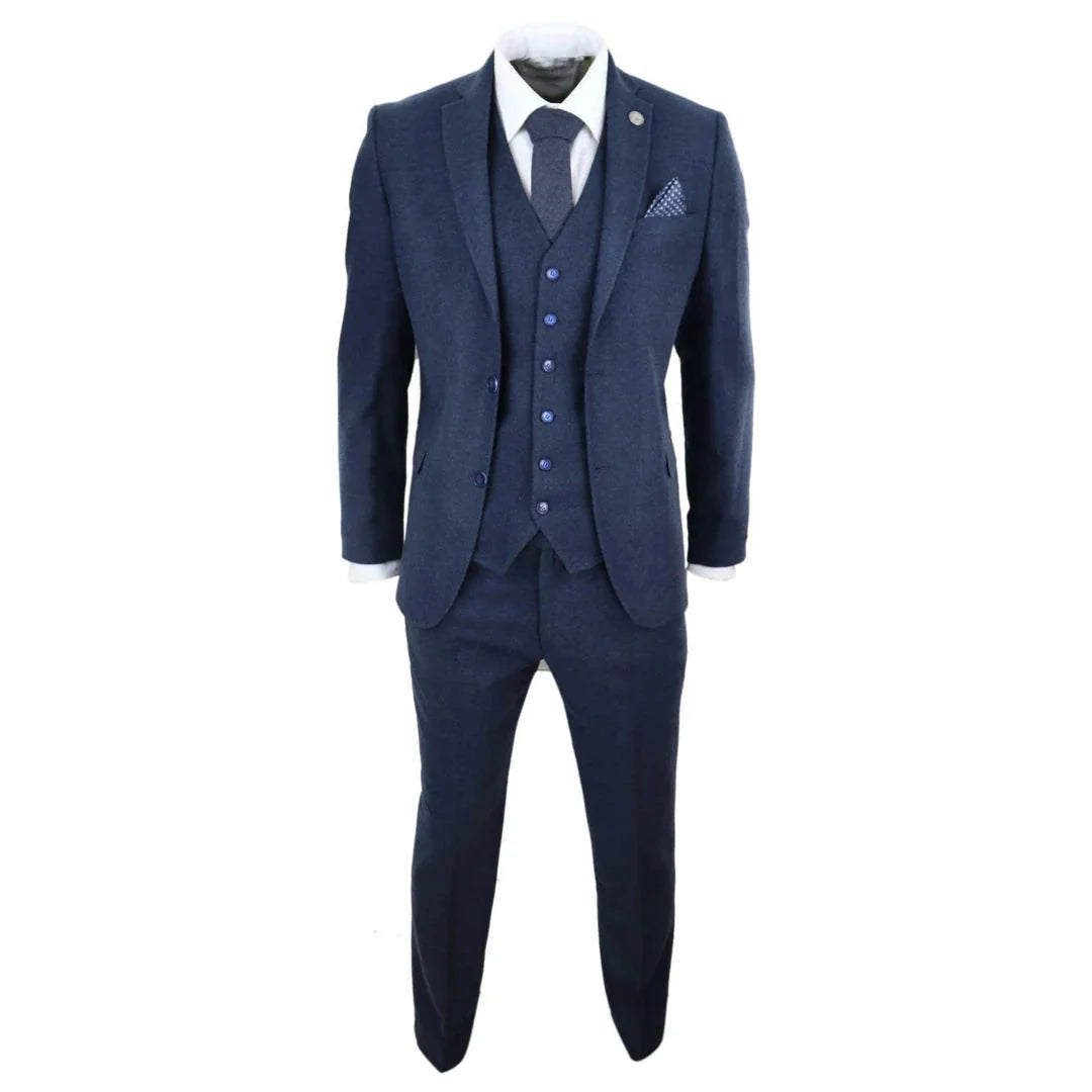STZ21 - Men's Wool Tweed Suit 3 Piece Authentic 1920s Classic