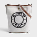 Roundel Medium Bucket Bag Dark Wheat Beige
