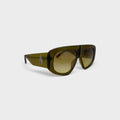 Linda Farrow Milano Oversized Sunglasses Olive