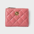 Medusa Head Quilted Wallet Pink