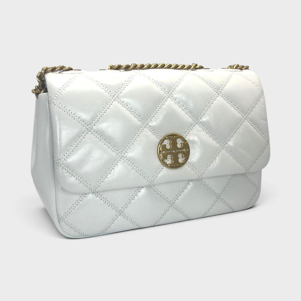 Willa Glazed Small Shoulder Bag White