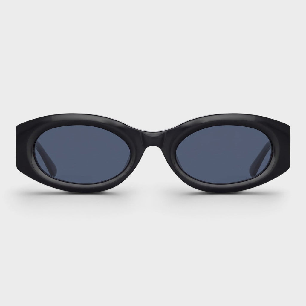 Linda Farrow Berta Oval Sunglasses Black