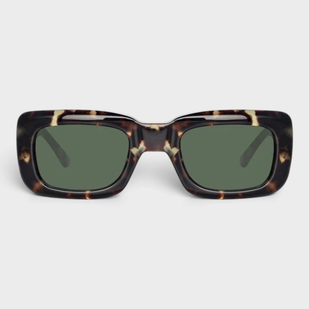 Linda Farrow Marfa Tortoiseshell Rectangular Sunglasses