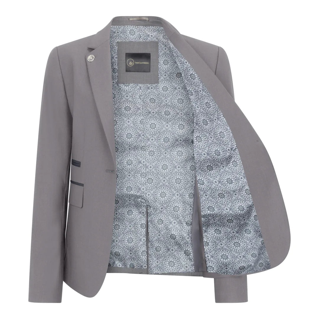TPW-15 - Women's 3 Piece Plain Grey Suit