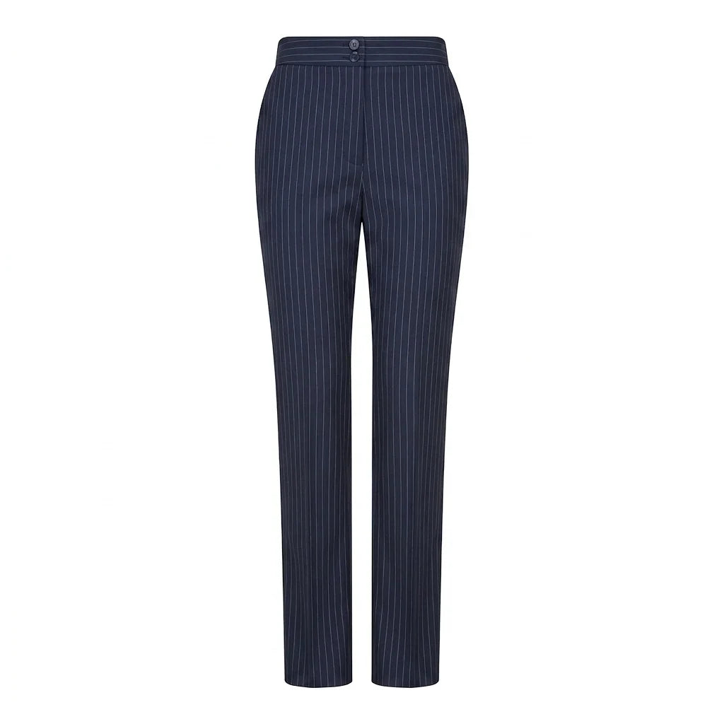 TPW-37 - Women's 3 Piece Navy Blue Pinstripe Suit