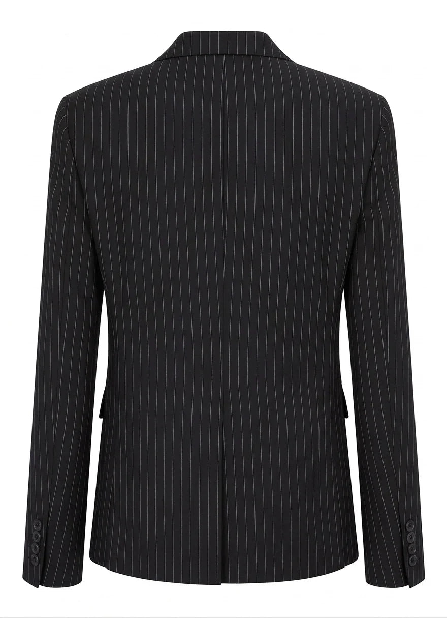 TPW-38 - Women's 3 Piece Black Pinstripe Suit