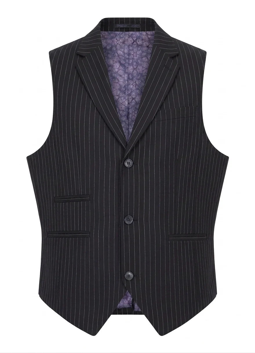 TPW-38 - Women's 3 Piece Black Pinstripe Suit