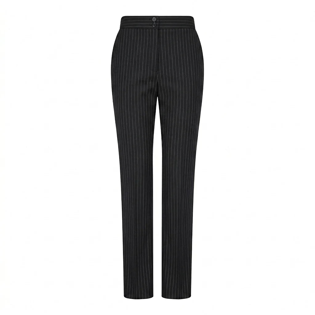 TPW-38 - Women's 3 Piece Black Pinstripe Suit