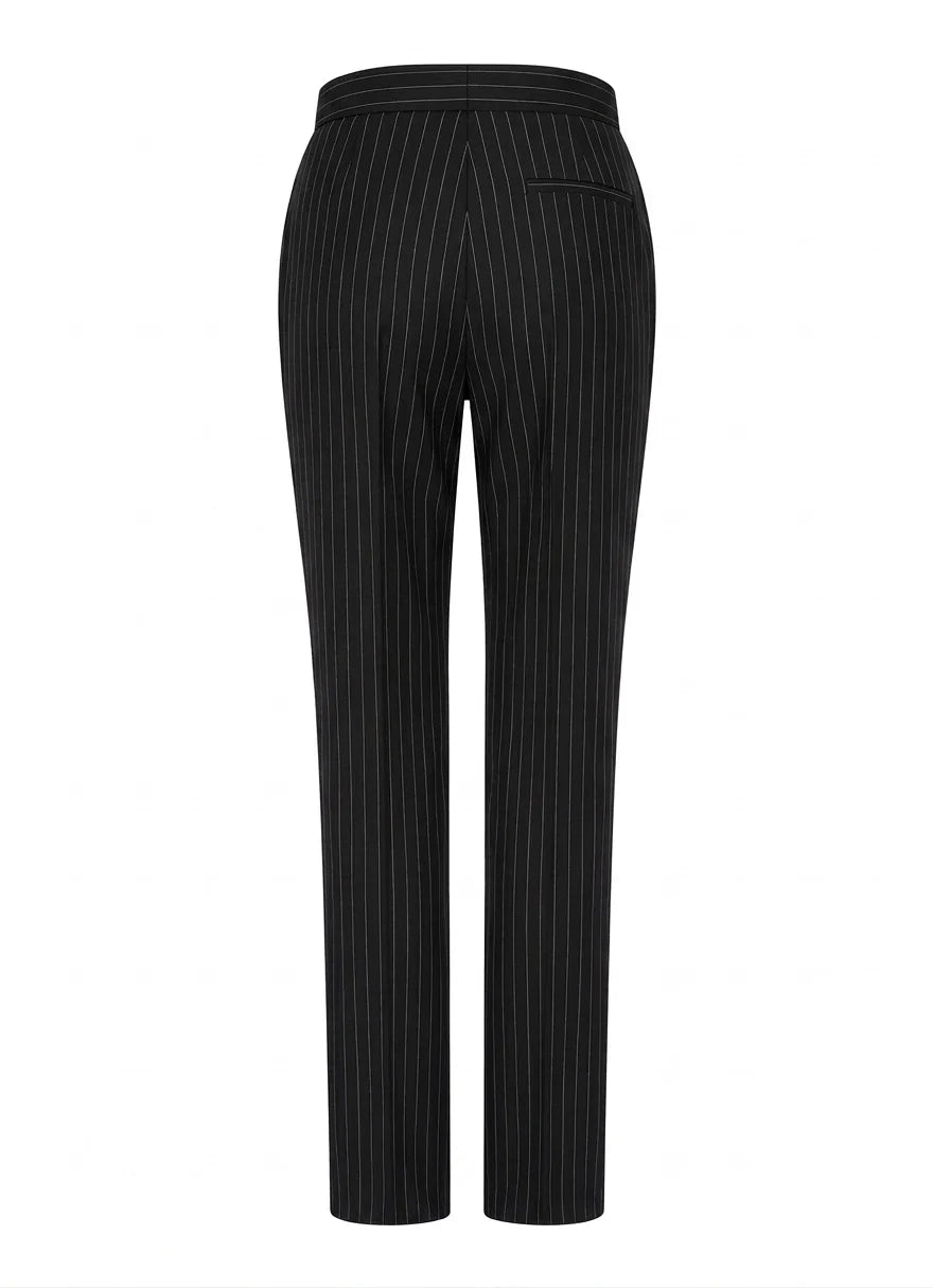 TPW-38 - Women's 3 Piece Black Pinstripe Suit