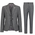 TPW51 - Women's Grey 3 Piece Prince Of Wales Check Suit