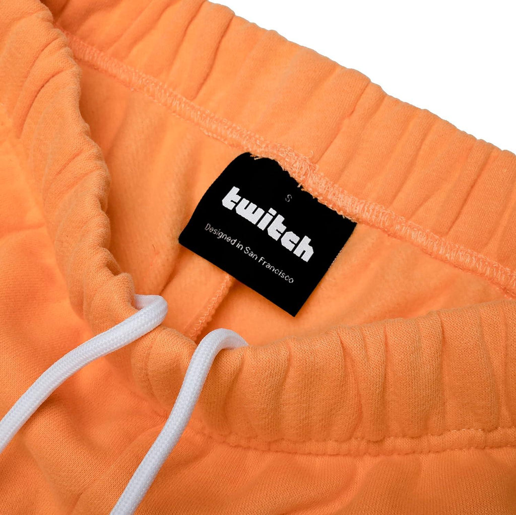 Twitch Joggers Orange XS Fleece Jogging Bottoms Unisex Sweatpants Official