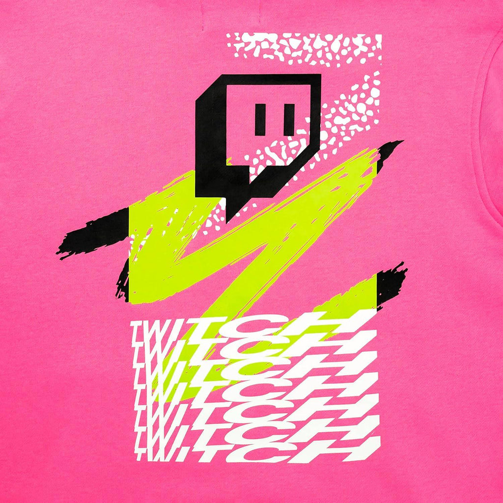 Twitch Hoodie Pink XL Unisex Pullover Hooded Sweatshirt Gamer Merch Official