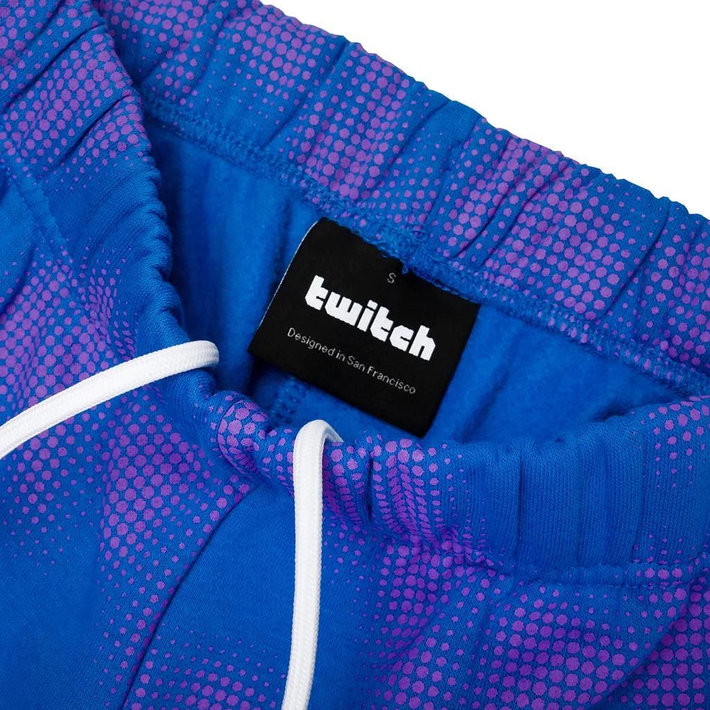 Jogger Sweatpants Unisex Blue Lightweight Cotton Blend Tracksuit Bottoms Twitch
