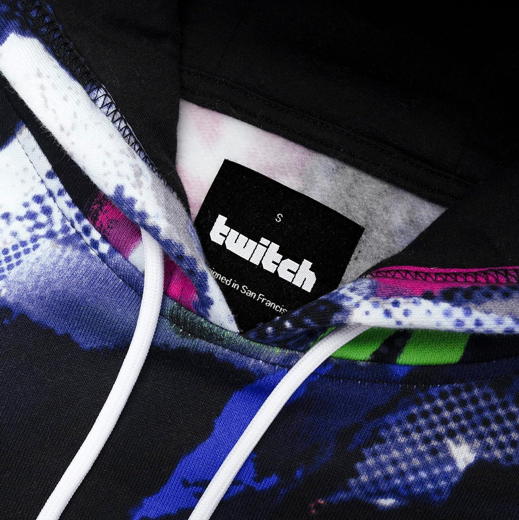Hoodie Sweatshirt Multicolour Printed Size L 80% Cotton Unisex Twitch