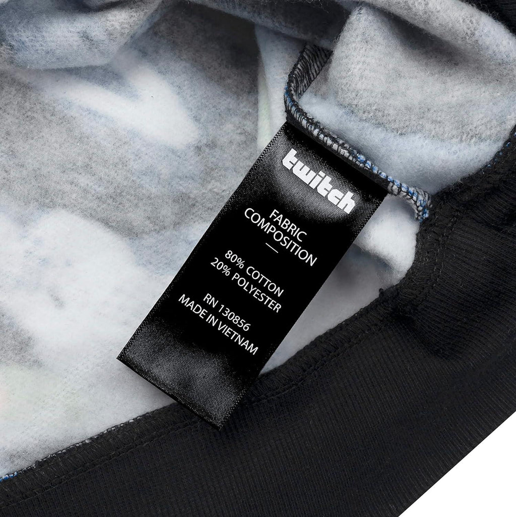 Hoodie Sweatshirt Multicolour Printed Size L 80% Cotton Unisex Twitch