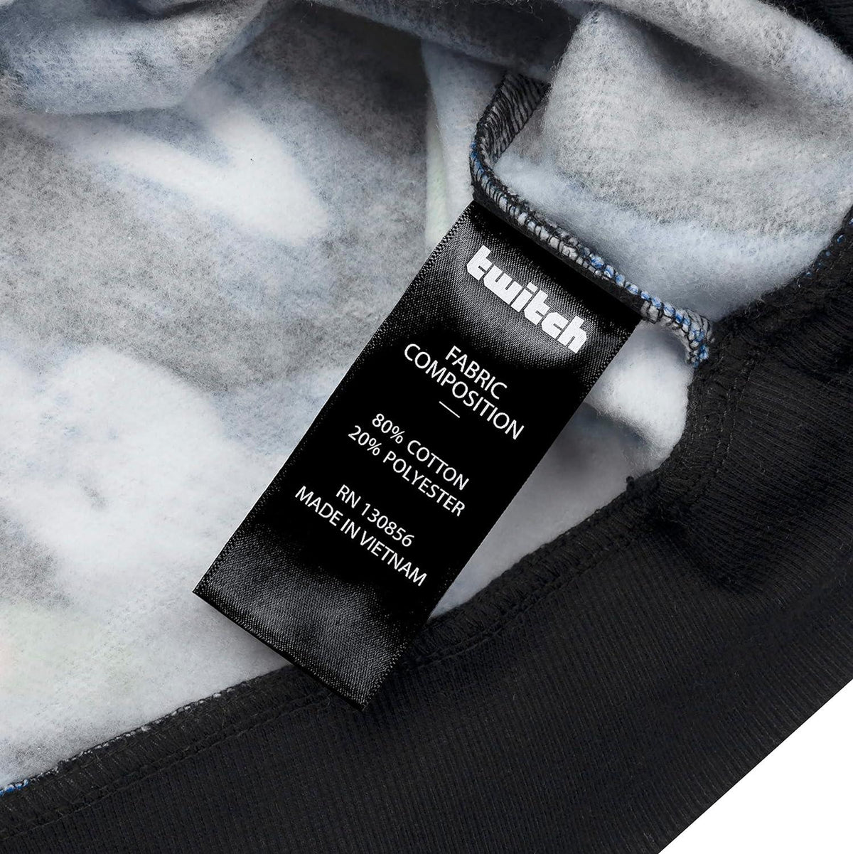 Hoodie Sweatshirt Multicolour Printed Size L 80% Cotton Unisex Twitch