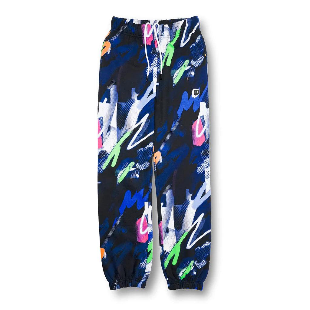 Jogger Sweatpants Printed Trousers Multicolour Black Size 2XL Twitch