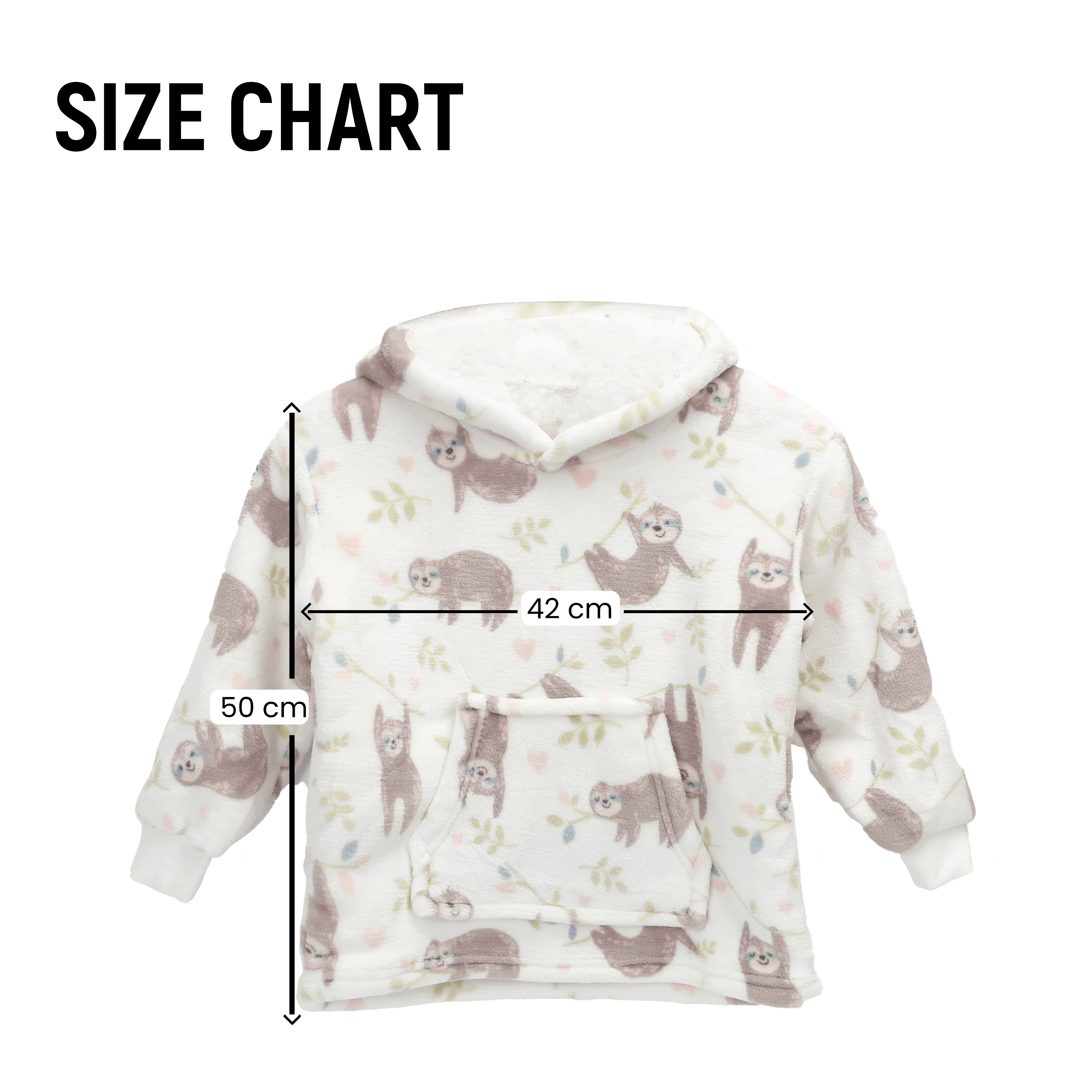 Daisy Dreamer Infant Hoodie Blanket 0-2 Years Unisex Safari Sloth Ultra Soft Super Soft Essential
