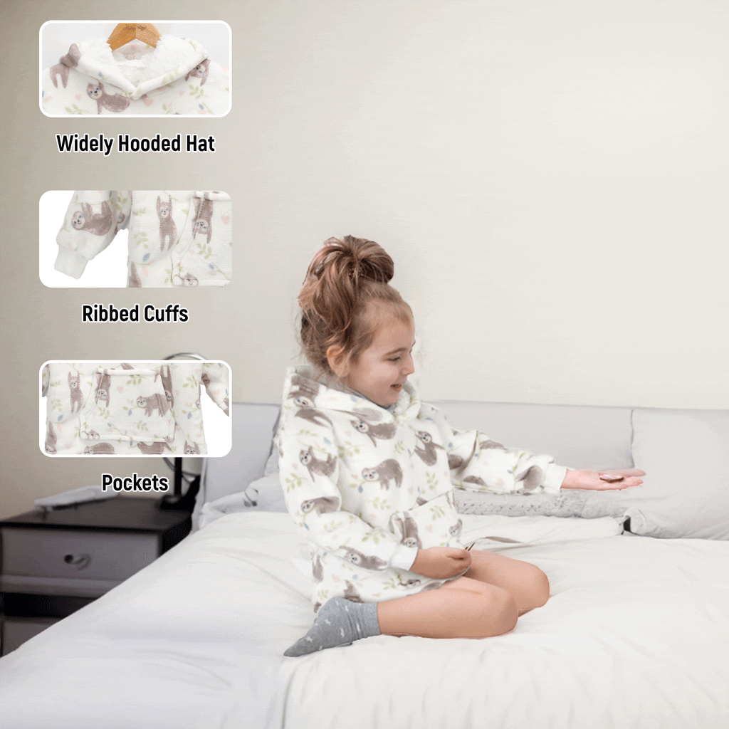 Daisy Dreamer Infant Hoodie Blanket 0-2 Years Unisex Safari Sloth Ultra Soft Super Soft Essential