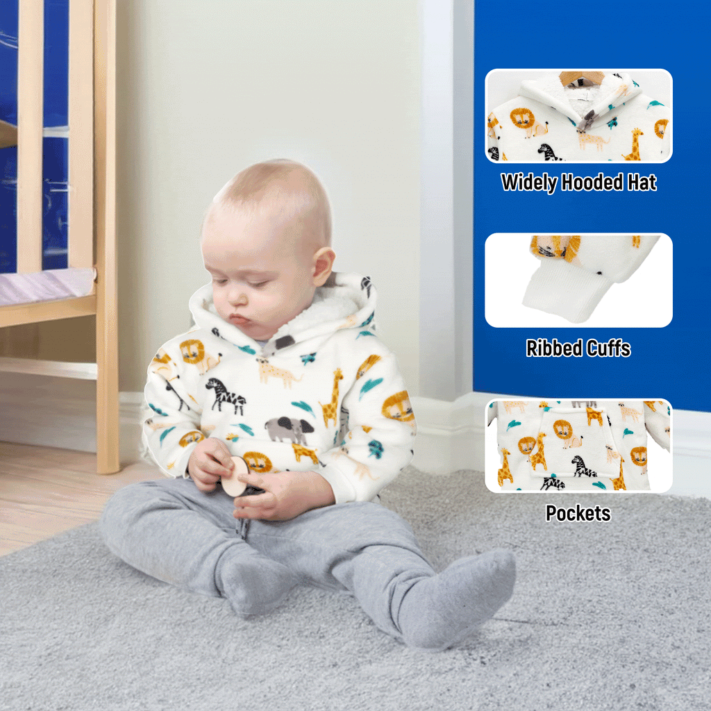 Daisy Dreamer Infant Hoodie Blanket 0-2 Years Unisex Safari Sloth Ultra Soft Super Soft Essential