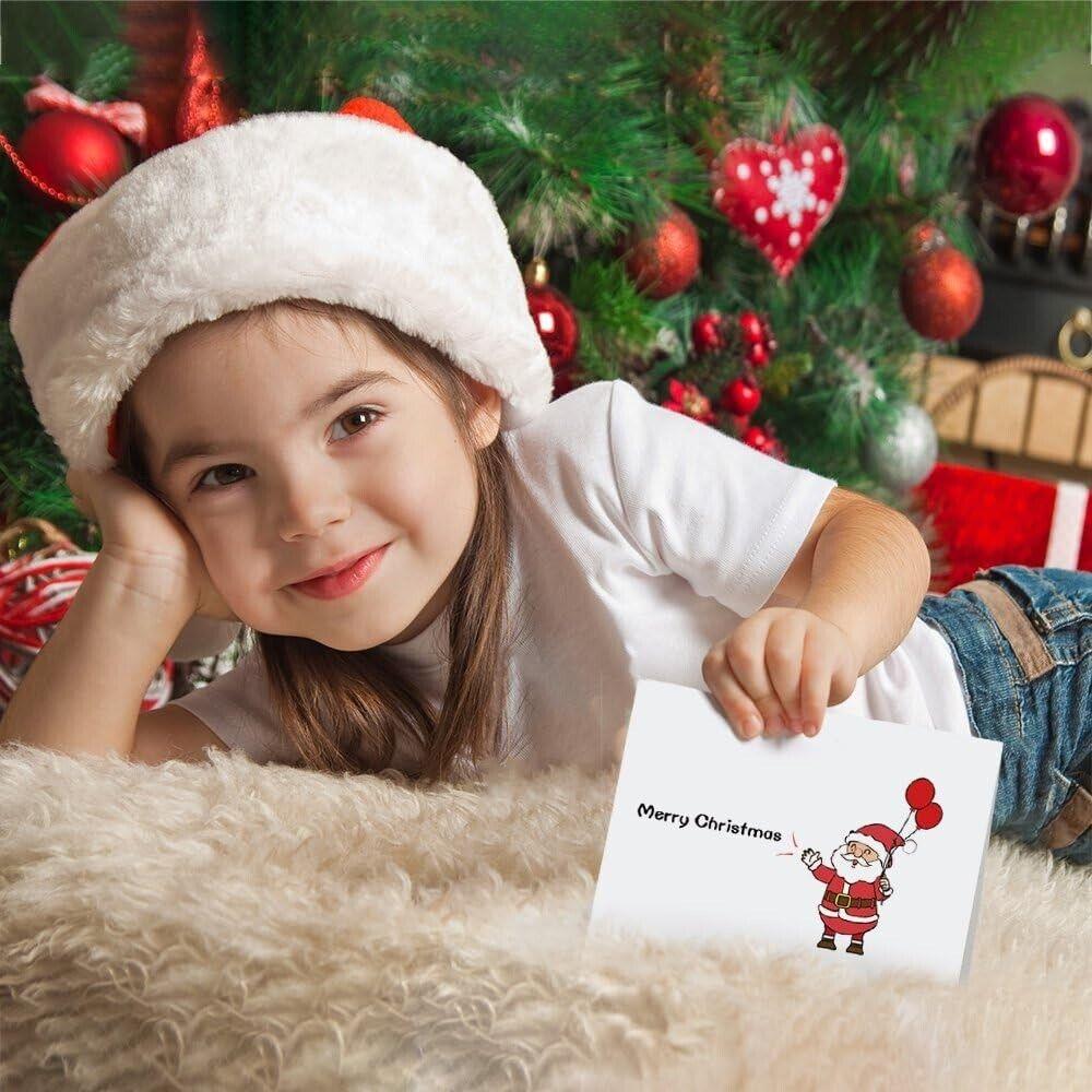 36 Merry Christmas Greeting Cards with Envelopes Stickers 10x12cm KUUQA