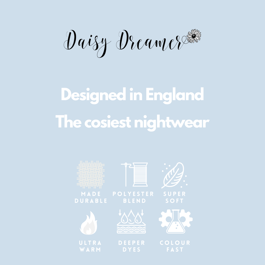 Daisy Dreamer Women's Sloth Teddy Fleece Pyjama Set Super Soft Warm Loungewear Cosy Winter