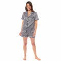 Daisy Dreamer Women's Satin Short Pyjama Set Black Pink Grey UK Sizes 8-22 Easy-Care Sleep Set