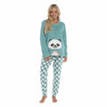 Daisy Dreamer Panda Ultra Soft Snuggle Fleece Pyjama Set For Women Cosy Winter Cosy Nightwear Set