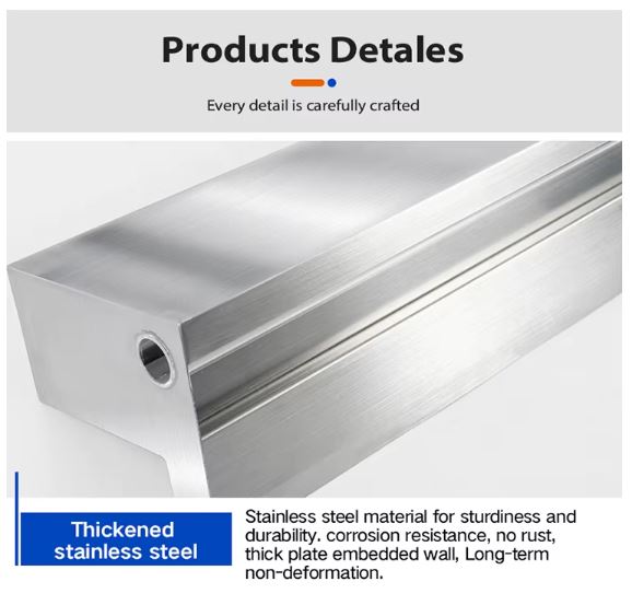 Pool Waterfall Fountain with LED Light Stainless Steel Rectangular Spa Cascade